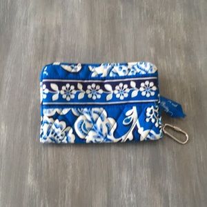 Vera Bradley fold up wallet/coin purse, 5.5”x4”-7.5”x5.5”.
